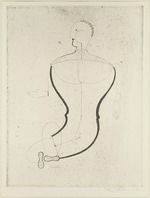 Schlemmer, Oskar - Abstract figure to the left