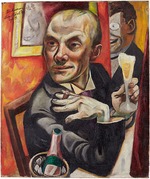 Beckmann, Max - Self-portrait with Champagne Glass