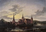 Dahl, Johan Christian Clausen - Frederiksborg Slot by moonlight
