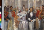Ulyanov, Nikolai Pavlovich - Alexander Pushkin with his wife at the ball