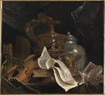 Largillière, Nicolas, de - Still life with musical instrument