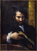 Parmigianino - Portrait of a man with a book