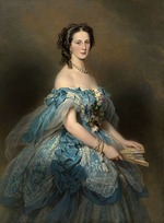 Winterhalter, Franz Xavier - Portrait of Grand Duchess Alexandra Iosifovna of Saxe-Altenburg (1830-1911)