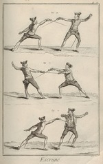 De Fehrt, Antoine Jean - Fencing. From Encyclopédie by Denis Diderot and Jean Le Rond d'Alembert