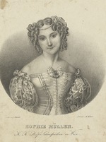 R. Weber'sche Lithographische Anstalt - Portrait of the actress Sophie Müller (1803-1830) 