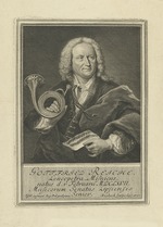 Rosbach, Johann Friedrich - Portrait of the trumpet player and composer Gottfried Reiche (1667-1734) 