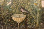 Roman-Pompeian wall painting - Garden (Detail). Fresco from The House of the Golden Bracelet (Casa del Bracciale d'Oro)