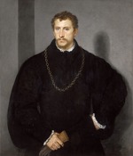 Titian - Portrait of a Young Englishman (Portrait of a Young Man with Grey Eyes) 