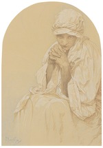 Mucha, Alfons Marie - Portrait of Jaroslava, the artist's Daughter 