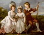 Kauffmann, Angelika - Portrait of Lady Georgiana Spencer, Henrietta Spencer and George Viscount Althorp