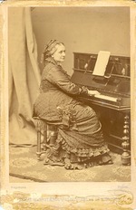 Hanfstaengl, Franz - Portrait of Clara Wieck-Schumann (1819-1896) at the piano
