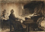 Herkomer, Sir Hubert von - Franz Liszt at a Piano