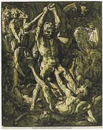 Goltzius, Hendrick - Hercules killing Cacus