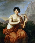 Vigée Le Brun, Louise Élisabeth - Portrait of the author Baronne Anne Louise Germaine de Staël (1766-1817) as Corinne on Cape Misenum
