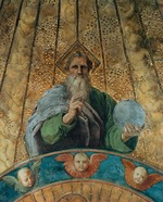 Raphael (Raffaello Sanzio da Urbino) - Disputa. Detail: God the Father. (Fresco in Stanza della Segnatura)