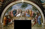 Raphael (Raffaello Sanzio da Urbino) - The Parnassus (Fresco in Stanza della Segnatura)