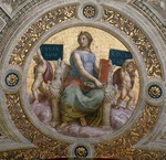 Raphael (Raffaello Sanzio da Urbino) - The Philosophy. (Ceiling Fresco in Stanza della Segnatura)