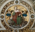 Raphael (Raffaello Sanzio da Urbino) - Theology. (Ceiling Fresco in Stanza della Segnatura)