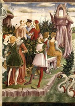 Francesco del Cossa - Allegory of April: Triumph of Venus 