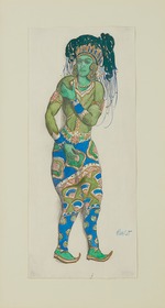 Bakst, Léon - Costume design for the Ballet Blue God by R. Hahn