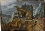 Anonymous - Fantastic rocky landscape with the Temptation of Saint Anthony 