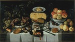 Koets, Roelof, the Elder - Still life with cheese and fruits