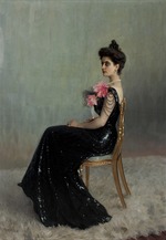 Bogdanov-Belsky, Nikolai Petrovich - Portrait of Countess Maria Pavlovna Abamelik-Lazareva (1876-1955), née Demidova, Princess San Donato