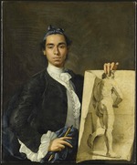 Meléndez, Luis Egidio - Self-portrait Holding an Academic Study