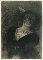 Rops, Félicien - La femme au lorgnon. (Lady with a Lorgnette)