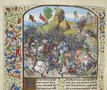 Liédet, Loyset - The Battle of Montiel in 1369 (Miniature from the Grandes Chroniques de France by Jean Froissart)
