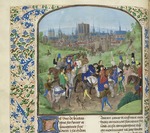 Anonymous - Arrival of Duke Louis II of Anjou in Paris (Miniature from the Grandes Chroniques de France by Jean Froissart)