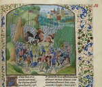 Anonymous - The Battle of Otterburn on August 1388 (Miniature from the Grandes Chroniques de France by Jean Froissart)