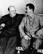 Anonymous - Winston Churchill and Joseph Stalin at the Kremlin, October 9, 1944
