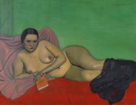 Vallotton, Felix Edouard - Femme nue tenant un livre