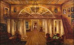 Williams, Pyotr Vladimirovich - The Larin's house. Stage design for the opera Eugene Onegin by P. Tchaikovsky