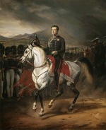 Vernet, Horace - Equestrian portrait of Charles Albert (1798-1849), King of Sardinia