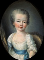 Drouais, François-Hubert - Portrait de petite fille en robe blanche, dite Alexandrine Lenormant d'Etiolles