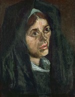 Gogh, Vincent, van - Head of a Peasant Woman in a Green Shawl