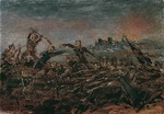 Romako, Anton - Dance of death on the battlefield in front of burning ruins