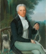 Caffe, Daniel - Portrait of Count Karl August von Hardenberg (1750-1822) in the park of his country estate in Tempelhof near Berlin