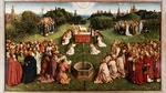 Eyck, Hubert (Huybrecht), van - The Ghent Altarpiece. Adoration of the Mystic Lamb