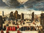 Gregori, Antonio (Antonio di Taddeo) - The procession celebrating the consecration of the Insigne Collegiata di Santa Maria in Provenzano, Siena on October 23, 1611