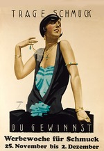 Hohlwein, Ludwig - Wear Jewellery - It will Win. Advertising jewelry week  