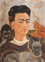 Kahlo, Frida - Self-portrait with Small Monkey
