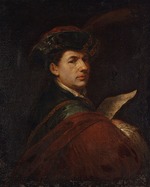 Kupecky (Kupetzky), Jan (Johann) - Portrait of a musician holding a sheet music