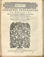 Anonymous - Title page of Iohannis Petraloysii Praenestni Motettorum... Liber tertius by Giovanni Pierluigi da Palestrina