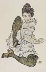 Schiele, Egon - Seated Woman with Legs Drawn Up