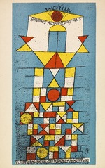 Klee, Paul - Bauhaus exhibition. Postcard