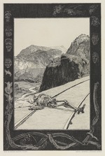 Klinger, Max - On the Tracks (Auf den Schienen), plate 8 from the portfolio On Death, Part I, Opus XI 