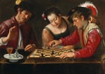Caravaggio, Michelangelo, (after) - Chess players